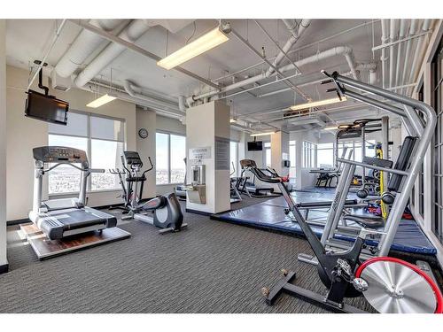 2102-930 6 Avenue Sw, Calgary, AB - Indoor Photo Showing Gym Room