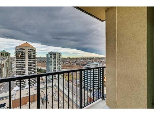 2102-930 6 Avenue Sw, Calgary, AB - Outdoor With Balcony With View