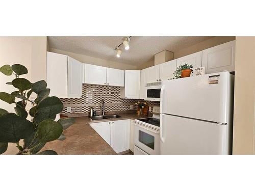 305-9 Country Village Bay Ne, Calgary, AB - Indoor Photo Showing Kitchen With Double Sink