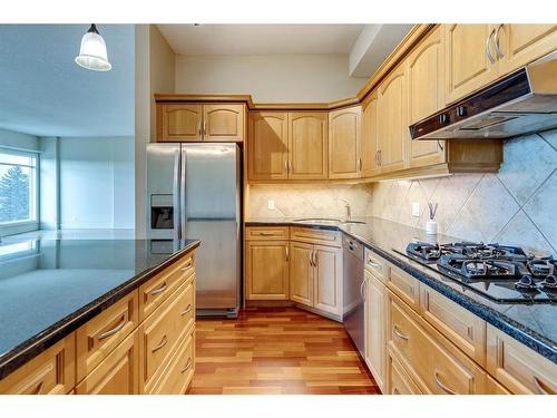 502-4 14 Street Nw, Calgary, AB - Indoor Photo Showing Kitchen With Upgraded Kitchen