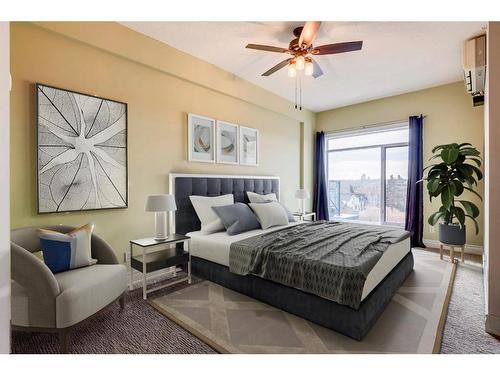 502-4 14 Street Nw, Calgary, AB - Indoor Photo Showing Bedroom