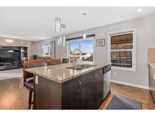 2352 Baywater Crescent Sw, Airdrie, AB - Indoor Photo Showing Kitchen With Double Sink With Upgraded Kitchen