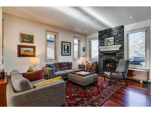 2224 9 Avenue Se, Calgary, AB - Indoor Photo Showing Living Room With Fireplace