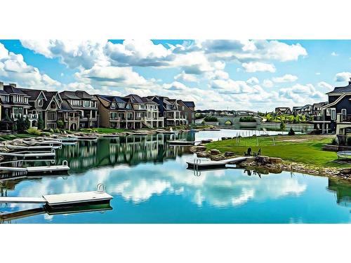 96 Magnolia Grove Se, Calgary, AB - Outdoor With Body Of Water With View