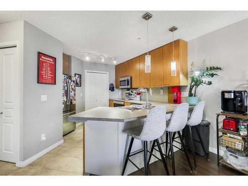 322-5115 Richard Road Sw, Calgary, AB - Indoor Photo Showing Kitchen With Double Sink