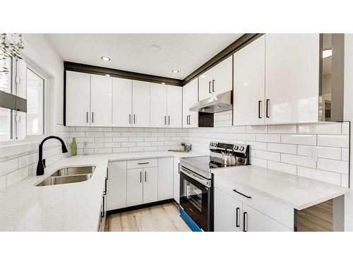 7 Doverglen Crescent Se, Calgary, AB - Indoor Photo Showing Kitchen With Double Sink With Upgraded Kitchen