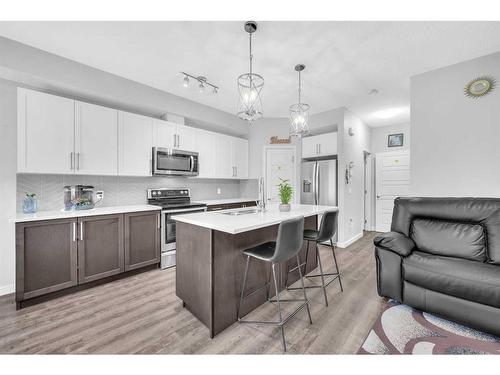 520-32 Red Embers Parade Ne, Calgary, AB - Indoor Photo Showing Kitchen With Stainless Steel Kitchen With Upgraded Kitchen