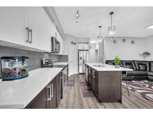 520-32 Red Embers Parade Ne, Calgary, AB - Indoor Photo Showing Kitchen With Stainless Steel Kitchen With Upgraded Kitchen