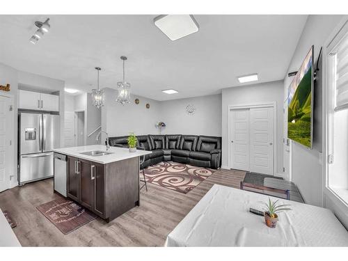 520-32 Red Embers Parade Ne, Calgary, AB - Indoor Photo Showing Kitchen With Stainless Steel Kitchen With Double Sink