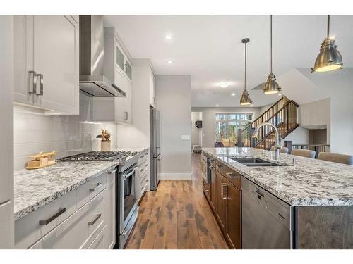 4512 16A Street Sw, Calgary, AB - Indoor Photo Showing Kitchen With Double Sink With Upgraded Kitchen