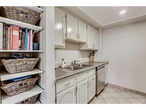 106-1817 14A Street Sw, Calgary, AB - Indoor Photo Showing Kitchen With Double Sink