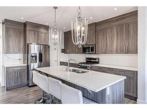 412 Legacy Boulevard Se, Calgary, AB - Indoor Photo Showing Kitchen With Stainless Steel Kitchen With Double Sink With Upgraded Kitchen