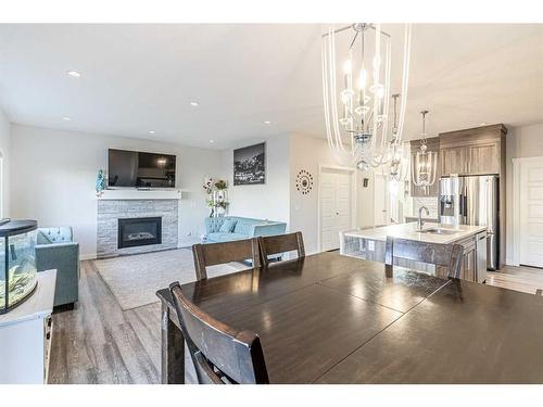 412 Legacy Boulevard Se, Calgary, AB - Indoor With Fireplace