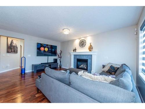 43 Evanston Rise Nw, Calgary, AB - Indoor Photo Showing Living Room With Fireplace