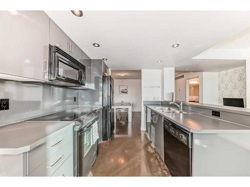 306-188 15 Avenue Sw, Calgary, AB - Indoor Photo Showing Kitchen With Double Sink With Upgraded Kitchen