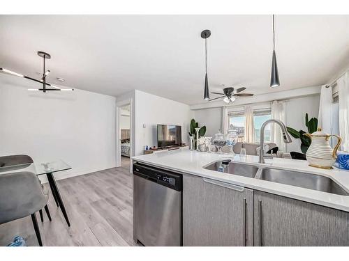 4116-302 Skyview Ranch Drive Ne, Calgary, AB - Indoor Photo Showing Kitchen With Double Sink