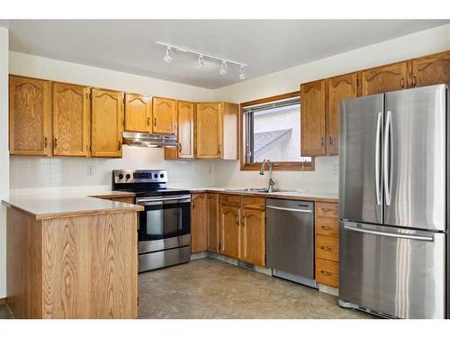 2858 Catalina Boulevard Ne, Calgary, AB - Indoor Photo Showing Kitchen With Double Sink