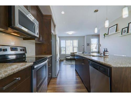 173 New Brighton Walk Se, Calgary, AB - Indoor Photo Showing Kitchen With Stainless Steel Kitchen With Upgraded Kitchen