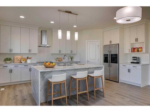 206 Blackstone Road, Balzac, AB - Indoor Photo Showing Kitchen With Upgraded Kitchen