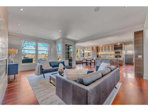 3209 5 Street Nw, Calgary, AB - Indoor Photo Showing Living Room With Fireplace