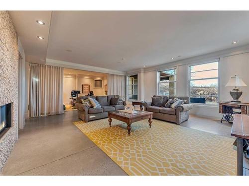 3209 5 Street Nw, Calgary, AB - Indoor Photo Showing Living Room With Fireplace