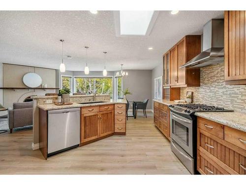 544 Brookpark Drive Sw, Calgary, AB - Indoor Photo Showing Kitchen With Stainless Steel Kitchen With Upgraded Kitchen