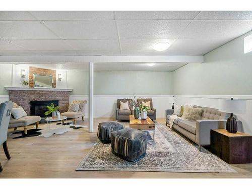 544 Brookpark Drive Sw, Calgary, AB - Indoor With Fireplace