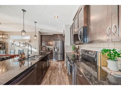 178 Sage Valley Green, Calgary, AB - Indoor Photo Showing Kitchen With Double Sink With Upgraded Kitchen