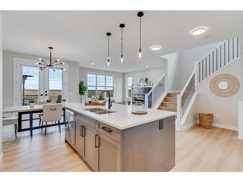 459 Kinniburgh Loop, Chestermere, AB - Indoor Photo Showing Kitchen With Double Sink