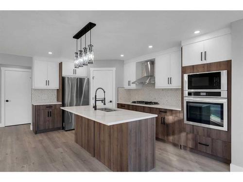 163 Springmere Way, Chestermere, AB - Indoor Photo Showing Kitchen With Stainless Steel Kitchen With Double Sink With Upgraded Kitchen