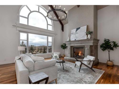 32138 Township Road 260, Rural Rocky View County, AB - Indoor Photo Showing Living Room With Fireplace