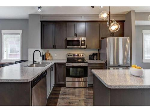 42 Skyview Springs Circle Ne, Calgary, AB - Indoor Photo Showing Kitchen With Stainless Steel Kitchen With Double Sink