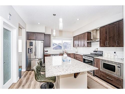 90 Corner Ridge Mews Ne, Calgary, AB - Indoor Photo Showing Kitchen With Upgraded Kitchen