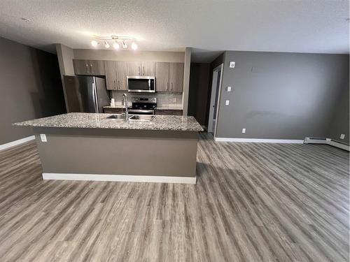 1416-4641 128 Avenue Ne, Calgary, AB - Indoor Photo Showing Kitchen With Stainless Steel Kitchen With Upgraded Kitchen