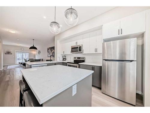 534 Copperstone Manor Se, Calgary, AB - Indoor Photo Showing Kitchen With Stainless Steel Kitchen With Upgraded Kitchen