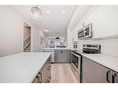 534 Copperstone Manor Se, Calgary, AB - Indoor Photo Showing Kitchen With Stainless Steel Kitchen With Upgraded Kitchen