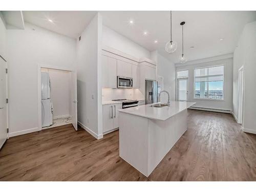 1503-395 Skyview Parkway Ne, Calgary, AB - Indoor Photo Showing Kitchen With Double Sink With Upgraded Kitchen