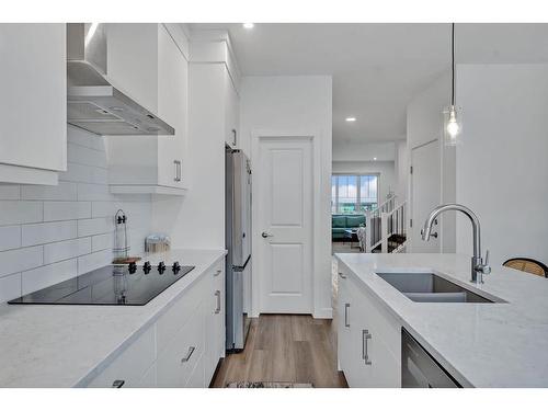 220 Herron Mews Ne, Calgary, AB - Indoor Photo Showing Kitchen With Double Sink With Upgraded Kitchen