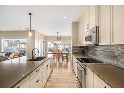 18 Masters Mews Se, Calgary, AB - Indoor Photo Showing Kitchen With Double Sink