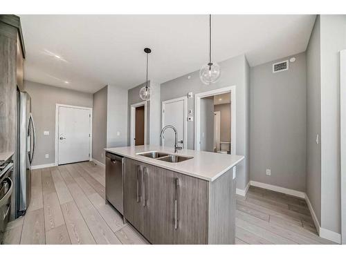 3414-111 Wolf Creek Drive Se, Calgary, AB - Indoor Photo Showing Kitchen With Double Sink With Upgraded Kitchen