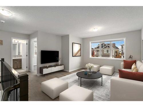 137 Osborne Common Sw, Airdrie, AB - Indoor Photo Showing Living Room