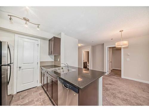 1113-625 Glenbow Drive, Cochrane, AB - Indoor Photo Showing Kitchen With Double Sink