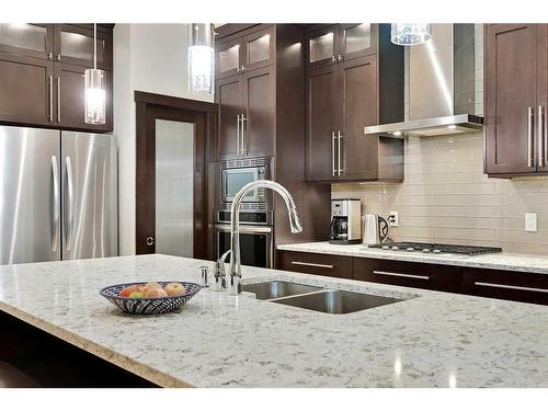 1611 19 Avenue Nw, Calgary, AB - Indoor Photo Showing Kitchen With Double Sink With Upgraded Kitchen