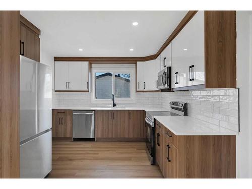 417 Huntley Way Ne, Calgary, AB - Indoor Photo Showing Kitchen With Upgraded Kitchen