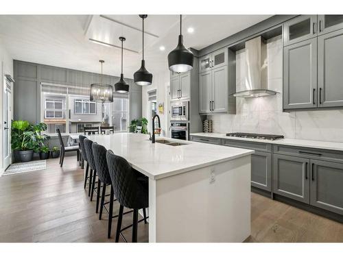 40 Waterford Terrace, Chestermere, AB - Indoor Photo Showing Kitchen With Double Sink With Upgraded Kitchen