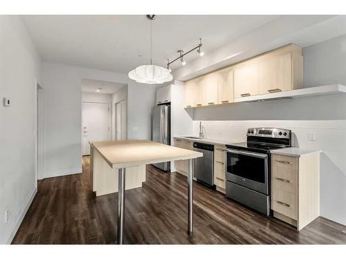 305-730 5 Street Ne, Calgary, AB - Indoor Photo Showing Kitchen With Stainless Steel Kitchen