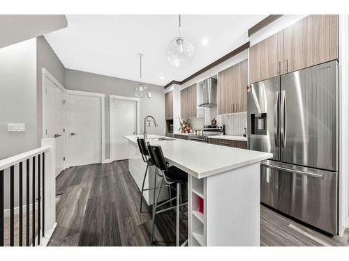 510-95 Skyview Close Ne, Calgary, AB - Indoor Photo Showing Kitchen With Stainless Steel Kitchen With Upgraded Kitchen