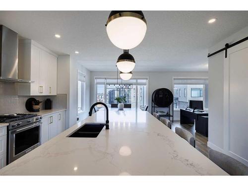 24 Royal Elm Green Nw, Calgary, AB - Indoor Photo Showing Kitchen With Double Sink With Upgraded Kitchen