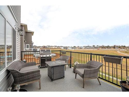 1457 Aldrich Place, Carstairs, AB - Outdoor With Deck Patio Veranda With Exterior