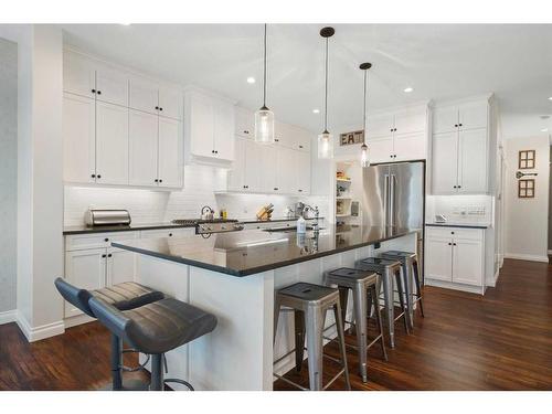 1457 Aldrich Place, Carstairs, AB - Indoor Photo Showing Kitchen With Stainless Steel Kitchen With Upgraded Kitchen